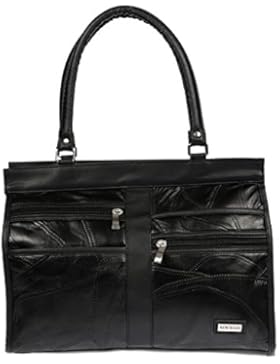 LUPP XL Leder Damenhandtasche Handtasche Ledertasche Schwarz