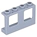 Produktbild LEGO Fenster 1 x 4 x 2 Loch Oben und Unten für Glas Hellgrau (Neugrau)