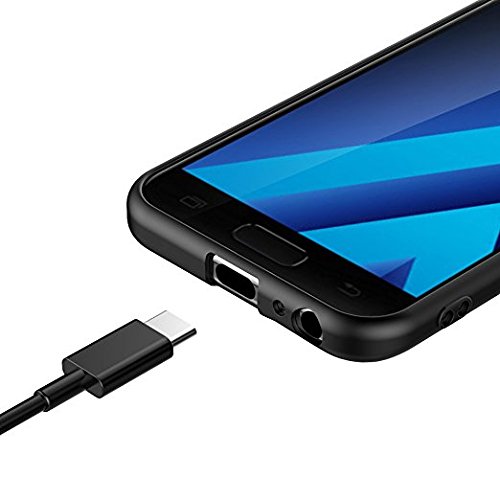 Samsung Galaxy A5 2017 Hülle Case, Elekin Soft-Flex Capsule Premium Schwarz TPU Matte Oberfläche Cover Handyhülle Schutzhülle Schmaler Telefonschutz für das Samsung Galaxy A5 2017 – Schwarz - 4