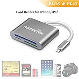 Völlig Plug and Play - Keine App erforderlich, Kompatibel mit allen iPhones mit iOS 9.2 und höher und iPads mit iOS 8.0 oder höher. Und mit dem Blitzladeanschluss machen Sie sich beim Übertragen von Bildern oder Videos keine Sorgen über den Stromausfall (Übertragen von Dokumenten nicht möglich).