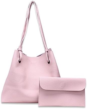 Womens PU Leather Handbags 2 PCS Set, Shoulder Tote Top Fashion Bags with Matching Wallet Purse , Satchel for Ladies Large Capacity