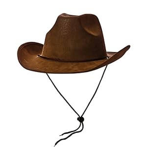 Sombrero Cowboy deluxe vaquero marrón de piel antelina