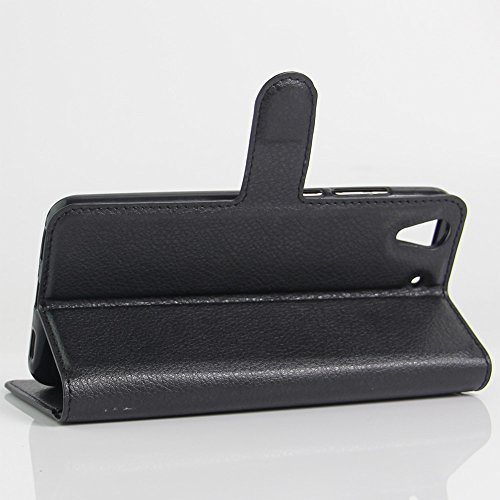 Huawei Y6 II Funda  Anzhao Funda de Cuero Piel Carcasa con Ranuras para Tarjetas para Huawei Y6 II  Negro 
