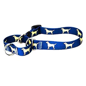 Yellow Dog Design Yellow Lab Martingale Dog Collar-Size Large-1 Inch Wide and fits Neck Sizes 18 to 26 inches