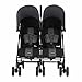 Obaby Apollo Black/Grey Twin Stroller and Black Footmuffs (Grey)
