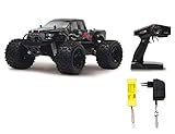  Jamara Skull Monstertruck 1:10 4WD NiMh 2,4GHz - spritzwassergeschützt, Differential / Welle / Achse aus Stahl, Öldruckdämpfer, schmutzgeschütz und gekapseltes Getriebe, kräftiges Lenkservo