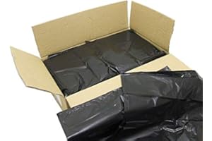 AARDVARK 200 Heavy Duty Black Refuse Sacks Rubbish Bin Bags 18" x 29" x 39''