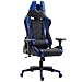 Produktbild Gamingstuhl Schreibtischstuhl Racing Stuhl Bürostuhl mit 4D Verstellbaren Armlehnen und U-Form Kopfstütze ,Ergonomisch Sportsitz , Gaming Racer, Drehstuhl Chefsessel (Blau Schwarz)