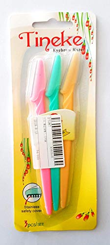 Cuchillas de mujer para cejas - Cuchilla para cejas 3 colores recortadora para mujeres eliminación del vello, dar forma