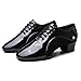 Produktbild Dance Shoes Herren 's Erwachsene Patent Größe 24,5 cm-27.0 cm Höhe 5 cm schwarz weich Latein Schuhe, 50