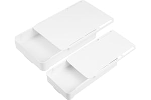 Zxglxinyao Samoprzylepny organizer z szufladami na biurko i podbudowę, 2 sztuki – praktyczne rozwiązanie do przechowywania, ukryty montaż do biura, biura domowego i szkoły