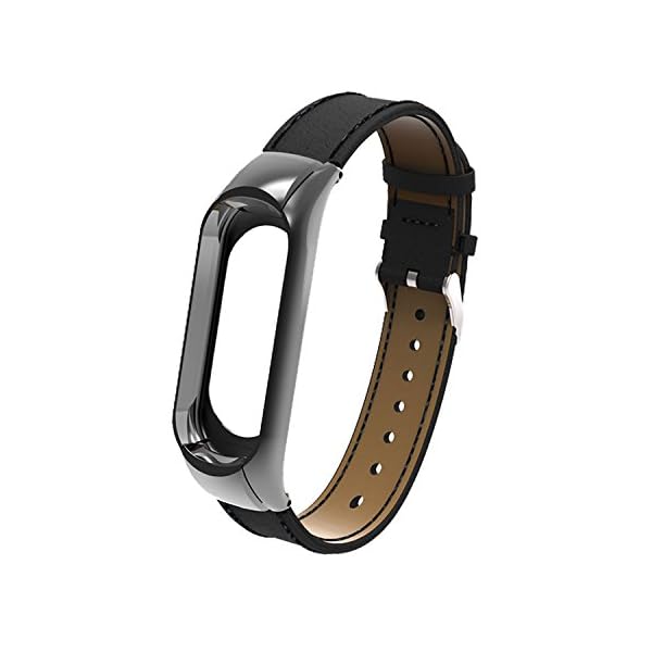 Correa de Repuesto para Xiaomi Mi Band 3, Diseño de Moda Mi band 3 Correas Leather Con Metal Case Banda de Repuesto Correa de Recambio Brazalete Extensibles - Imagen 7
