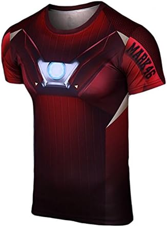 Love L Marvel T-Shirt DC T-Shirt Superhero T-Shirt (X-Large, Iron Man-4)