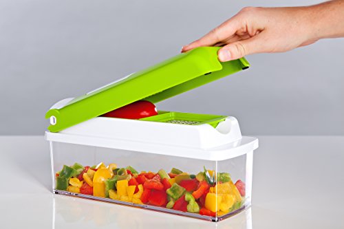 Nicer Dicer Plus- 13 tlg. grün TV Set. – NEU – Original – Genius inkl. 1 Profi-Schäler & Rezeptheft – 13 Teile - 2