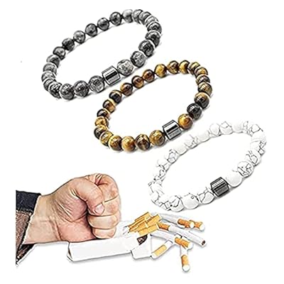 3/6pcs Anti Anxiety Bracelet,smoking Cessation Bracelet,magnet Anti Smoke Bracelet,smoking Anti-anxiety Bracelet For Men And Wome,helps Relief, Anxiety, Frustration,irritability (6 Pcs)