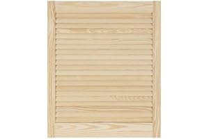KB TOOLS Louvre Door – Pine Wood – Vented Open – Ready to Paint Internal Louvre Cupboard Doors – Slatted Wardrobe Doors – Various Sizes (720mm (28.4") Height, 594mm (23.4") Width)