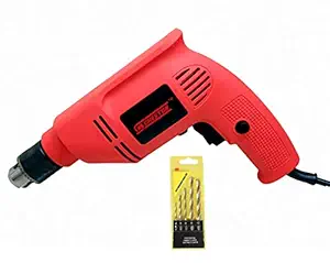 Cheston 10mm Powerful Drill Machine Screwdriver Reverse Forward Rotation with Variable Speed for Wall, Metal, Wood Drilling (5 Wall BITS Included)