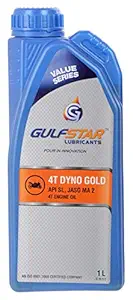 Gulfstar 20W-40 API SL Hybrid Petrol Engine Oil for Motorbikes (1 L)