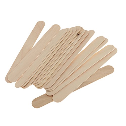 MagiDeal 50 Stück Holz Stäbchen, natur Birkenholz, 15*1.8*0.2cm als Rührstäbchen, Holzspatel - 4