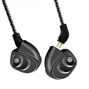 Signature Acoustics Raven Triple-Driver Hybrid Modular Hi-Fi Audiophile Earphone 2 Dynamic Drivers + 1 Balanced Armature with Mic (Convertible to BT5.0)