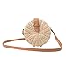Produktbild Rattan Woven Runde Handtasche, Mode Strand Runde Rattan handgewebte Tasche Sommer Strand Umhängetasche für Frauen
