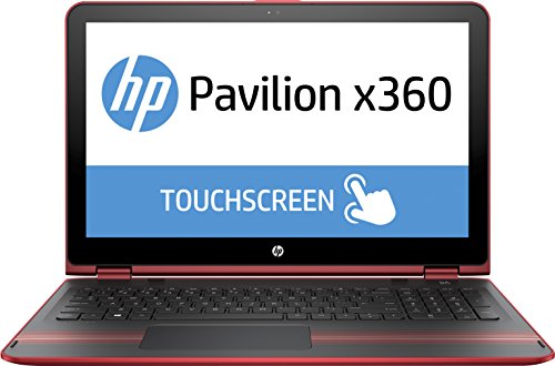 HP Pavilion x360 15 6 inch Touchscreen 2 in 1 Laptop tablet - Red -  Intel   Pentium   4405U Processor  Dual-core - 2 1 GHz - 2 MB cache  4 GB RAM  1 