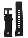 Diesel Uhrband Wechselarmband LB-DZ7350 Original Ersatzband DZ 7350 Uhrenarmband Leder 28 mm Schwarz
