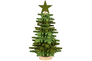 Ideen mit Herz | Sapin de Noël en feutre à assembler | Kit de bricolage DIY | Décoration de Noël (Vert 17,5 cm)