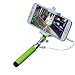 Produktbild Prevently Selfie Stick Stativ Selfiestick Halter mit Fernbedienung Palm Mini Selfiestick Handheld erweiterbar selbst Pole Stativ Monopod Stick für Smartphone Für iPhone 4 4S 5S 5 6 6 Plus (Grün)