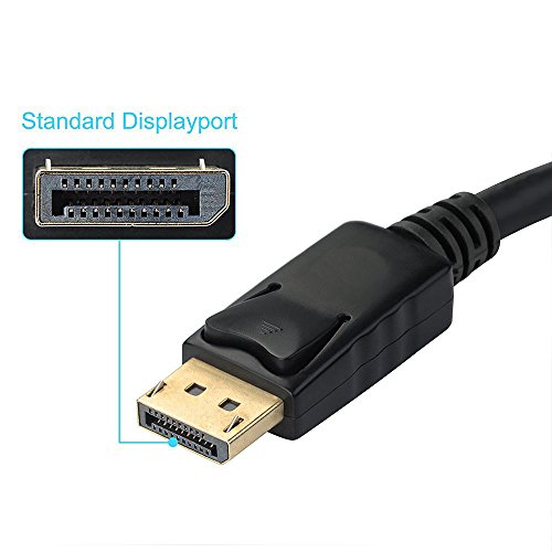 Easy-Link DP auf VGA / DisplayPort zu VGA Kabel Konverter, DisplayPort to VGA (Male to Female) Cable for PC Monitor Projector - 4