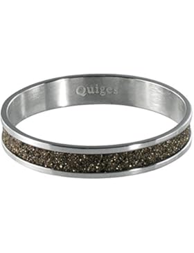 Quiges Edelstahl Stapelring Füllring mit Glitzer 4mm Höhe (verschiedene Ringgrößen und -farben)