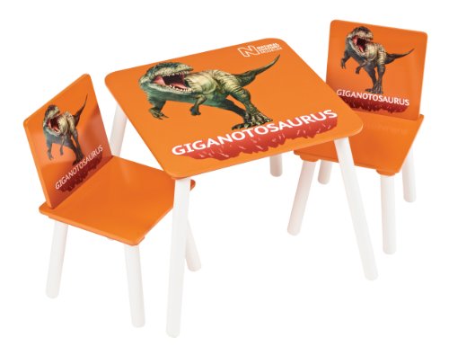 Kidsaw Giganotosaurus Table with 2 Chairs for 12 Months and Above (Brown)