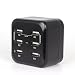 Produktbild Daffodil UMC500 6-port USB World Travel Wall Charger 6,8 A/34 W mit US/AU/UK/EU International Stecker für Apple iPhone iPad, Samsung, Smartphone, Tablet, Power Bank und mehr