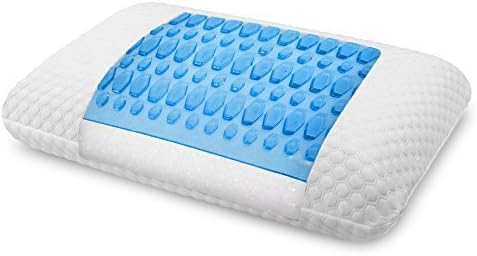 BioPEDIC Single Gel Overlay Conventional Memory Foam Pillow, Standard Size by BioPEDIC