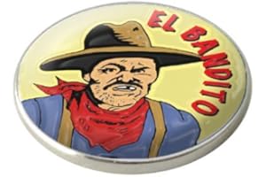 ASBRI GOLF EL BANDITO BANDIT GOLF BALL MARKER.
