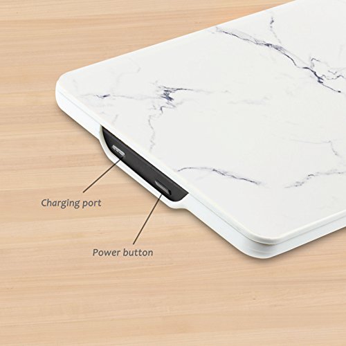 Infiland Amazon Kindle Paperwhite Litchi Falte Case Hülle – Ultra Slim Leder Schutzhülle Tasche hülle Case für Amazon Kindle Paperwhite (geeignet für alle Vorgängermodelle von 2012, 2013, 2014 und den neuen Kindle Paperwhite 2015 mit 300 ppi-Display, 6″ Bildschirm, und integrierter Beleuchtung), Mit Auto-Sleep / Wake-up-Funktion, Marmor - 3