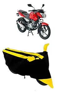 AIFY Semi-Waterproof & UV Rays Protective Bike Body Cover for Bajaj Pulsar 135 LS DTS-i (Yellow)