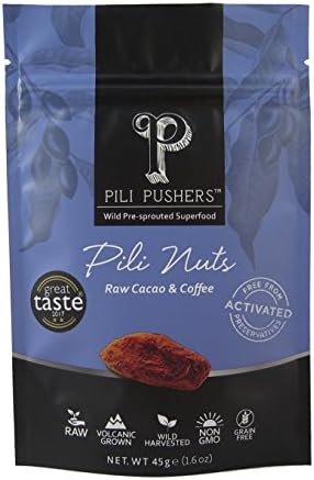 PILI Pushers Activated PILI Nuts (Pack of 4) (Raw Cacao and Coffee)