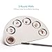 Your Choice Stainless Steel Semicircle 5-well Makeup Palette Spatula Pro Professional Makeup Nail-art Manicure Artist Tool for Blending Cosmetic Pigment Foundation Shades