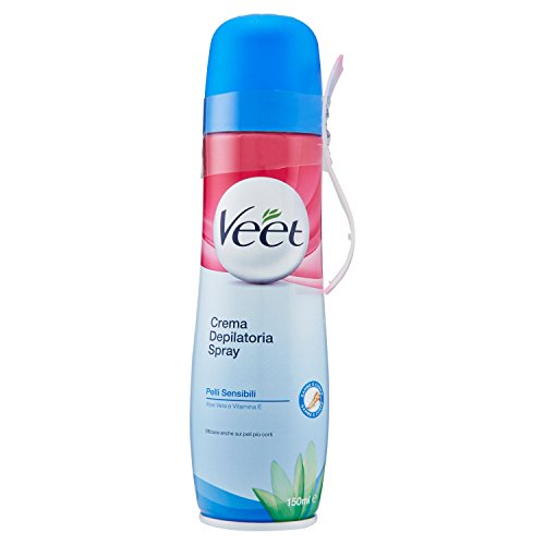 Veet Crema Spray Pelli Sensibili, 150 ml, Confezione da 3 Pezzi