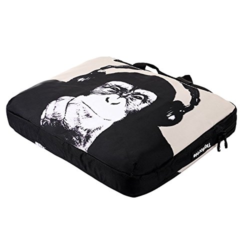 TaylorHe 15 / 15,6 Zoll Notebooktasche, Schultertasche für Notebook mit Muster , Laptoptasche mit Griff und Seitentaschen Laptop Bag Schimpanse, lustig - 4