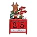 Produktbild Diuspeed-Weihnachtskalender-hölzerner Kalender, Karikatur-Puppen-alter Mann-Elch-Rotwild stellte innovatives Geschenk ein