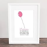 Bild, Poster, Kunstdruck, Deko, Spruch, Loslassen, handgezeichnet 