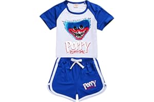 Forlcool Shorts à Manches Courtes pour garçons et Filles, Ensemble de Pyjama décontracté 3-15ans