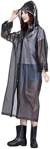 Women's Raincoat Long Sleeves With Hood EVA Polka Dot/Translucent Waterproof Rain Jacket Long Hooded Rainwear Ladies Showerproof Mac With Pouch for Women, Size L, XL, Blue, Red, White, Purple, Grey