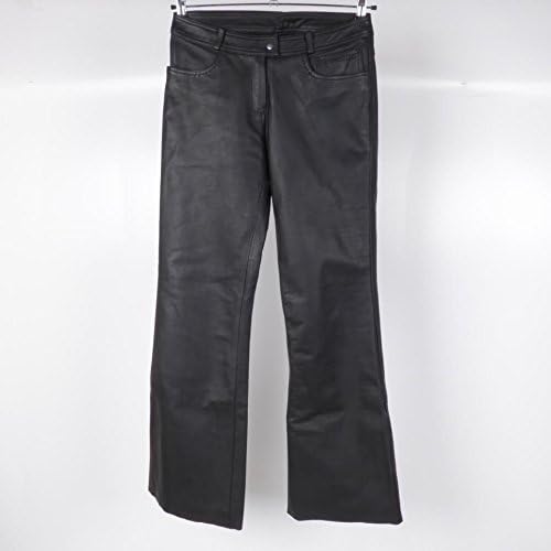 Lady New T Coffee Cow Leather Trousers Black Size 40