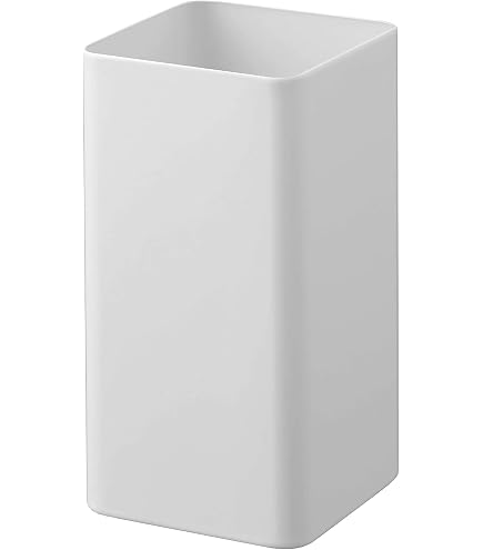 Yamazaki TOWER - Porta Utensili Da Cucina Con Tagliere Integrato, Bianco, Acciaio/resina ABS, 30x6.8x14.3 Cm