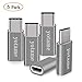 Produktbild USB C Adapter auf Micro USB [ 5 Stücke ] yotame USB Type C Adapter Konverter 56K Widerstand für iPad Pro 2018, Samsung Galaxy S9/ S8, Huawei P20, MacBook - Grau