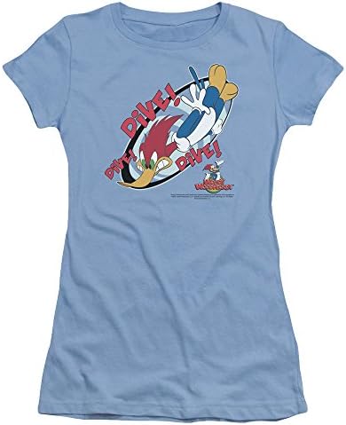 Woody Woodpecker Animated Cartoon Character Dive Juniors Sheer T-Shirt Tee