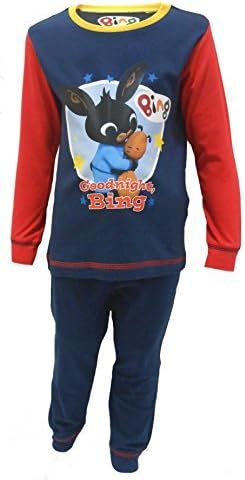 Boys Bing Pyjamas CBeebies Character 18-24m 2-3y 3-4y 4-5y 100% Cotton (3-4 Years, Goodnight Bing Navy Blue)